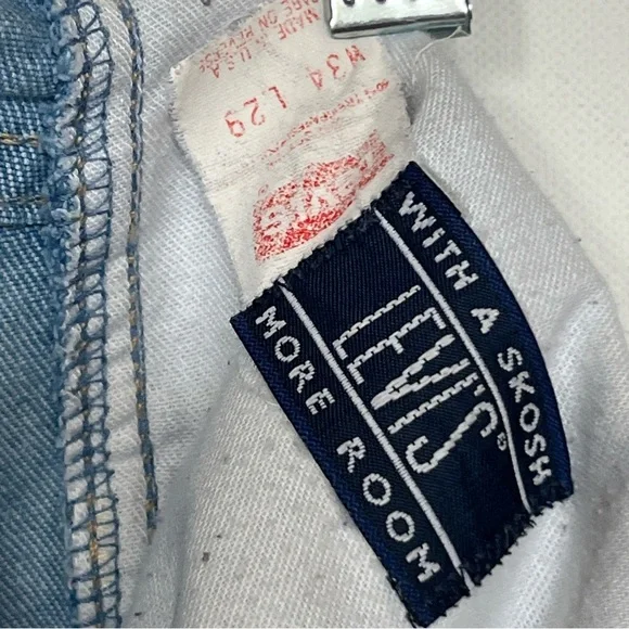 Vintage Levi's 530 with A Skosh More Room W32xL28 Blue Jeans-Orange Tab- USA - Picture 10 of 10